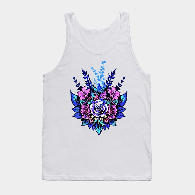 Cyberpunk Flowers Tank Top by CGI Studios